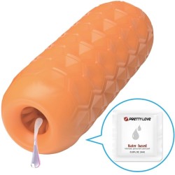 masturbateur pour homme à deux boules orange