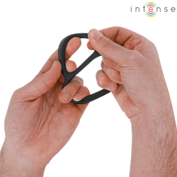 bobby double anneau pénis en silicone noir