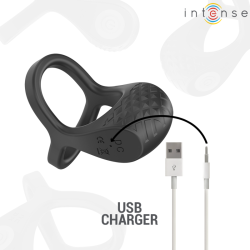 alex vibrateur double anneau pénis 10 vibrations noir
