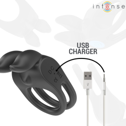 sam vibrateur double anneau pénis 10 vibrations noir