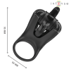 mabel anneau vibrant 10 vibrations avec stimulateur de clitoris noir