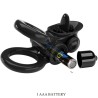 passionate ring double anneau vibrant + stimulateur de clitoris noir