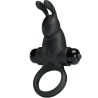 anneau vibrant + stimulateur de clitoris rabbit 10 vibrations noir