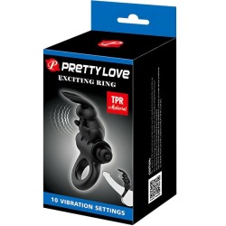 anneau vibrateur excitant rabbit 10 vibrations noir