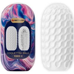 coquettish balls masturbateur homme en silicone blanc