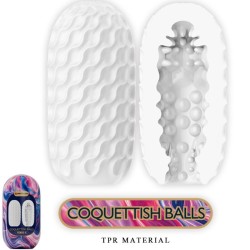 coquettish balls masturbateur homme en silicone blanc