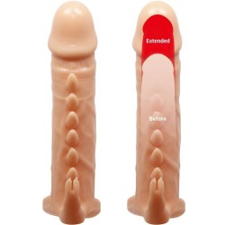 emmit manchon pour pénis + stimulateur de clitoris chair