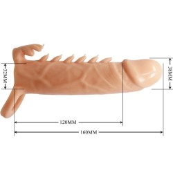 emmit manchon pour pénis + stimulateur de clitoris chair