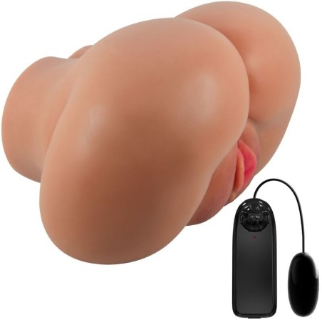 luna vibrateur fessier avec vagin et anus réalistes contrôle de la chair à distance