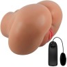 luna vibrateur fessier avec vagin et anus réalistes contrôle de la chair à distance