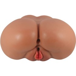 luna vibrateur fessier avec vagin et anus réalistes contrôle de la chair à distance