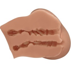 luna vibrateur fessier avec vagin et anus réalistes contrôle de la chair à distance