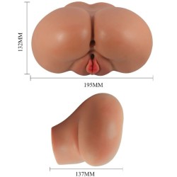 luna vibrateur fessier avec vagin et anus réalistes contrôle de la chair à distance