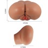 luna vibrateur fessier avec vagin et anus réalistes contrôle de la chair à distance
