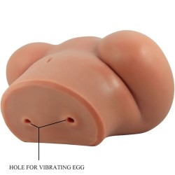 luna vibrateur fessier avec vagin et anus réalistes contrôle de la chair à distance