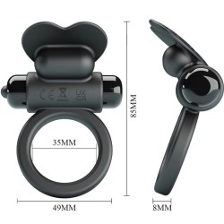 bague vibrante debonaire lapin 10 vibrations noire