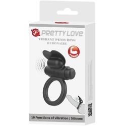 bague vibrante debonaire lapin 10 vibrations noire