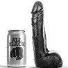 gode réaliste noir doux 20 cm