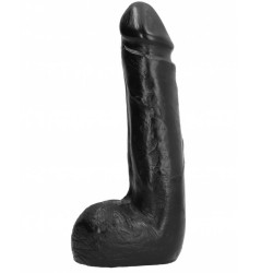 gode réaliste noir doux 20 cm