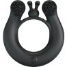 anneau vibrant dahlia + stimulateur de clitoris 12 vibrations noir