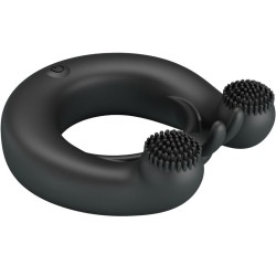anneau vibrant dahlia + stimulateur de clitoris 12 vibrations noir