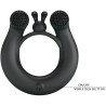 anneau vibrant dahlia + stimulateur de clitoris 12 vibrations noir