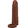 manchon de pénis kaile avec extension de 2,5 cm mulatto