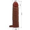 manchon de pénis kaile avec extension de 2,5 cm mulatto