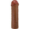 manchon de pénis nile avec extension de 2,5 cm mulâtre