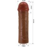 manchon de pénis nile avec extension de 2,5 cm mulâtre
