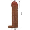 manchon de pénis pour oignon avec extension de 2,5 cm mulatto