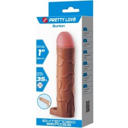 manchon de pénis pour oignon avec extension de 2,5 cm mulatto
