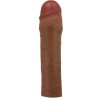 manchon de pénis chane avec extension de 5 cm mulâtre