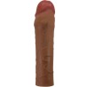 manchon de pénis chane avec extension de 5 cm mulâtre