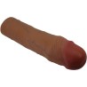 manchon de pénis chane avec extension de 5 cm mulâtre
