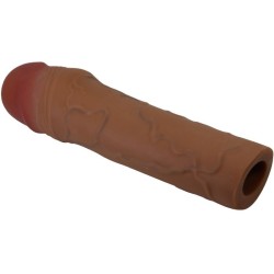manchon de pénis chane avec extension de 5 cm mulâtre