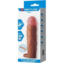 manchon de pénis hani avec extension de 5 cm mulâtre
