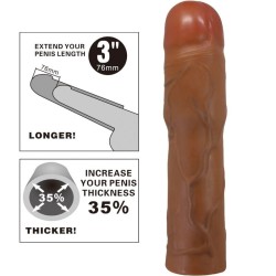 kylian manchon pénis avec extension 7,6 cm mulâtre