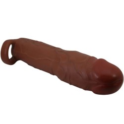 manchon de pénis gerd avec extension de 7,6 cm mulâtre
