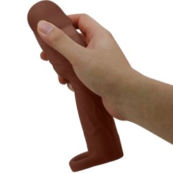 manchon de pénis gerd avec extension de 7,6 cm mulâtre