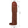 manchon de pénis gerd avec extension de 7,6 cm mulâtre