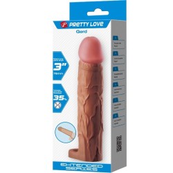 manchon de pénis gerd avec extension de 7,6 cm mulâtre