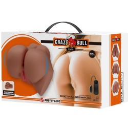 vibrateur emilia ass avec vagin réaliste et télécommande de chair d'anus