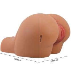 vibrateur kylie ass avec vagin réaliste et télécommande de chair d'anus
