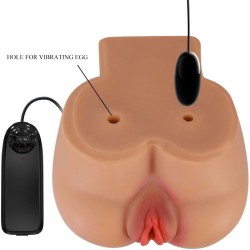 vibrateur kylie ass avec vagin réaliste et télécommande de chair d'anus