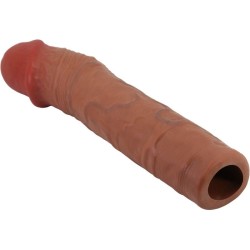 manchon de pénis chelsea avec extension de 7,6 cm mulatto
