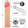manchon de pénis derek avec extension de 7,6 cm de chair