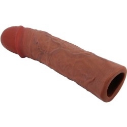 manchon de pénis derek avec extension de 7,6 cm mulâtre