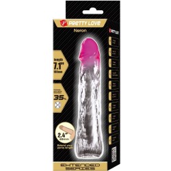 gaine d'agrandissement réaliste neron 6 cm pour pénis rose