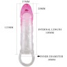 odes gaine d'agrandissement réaliste de 2 cm pour pénis rose